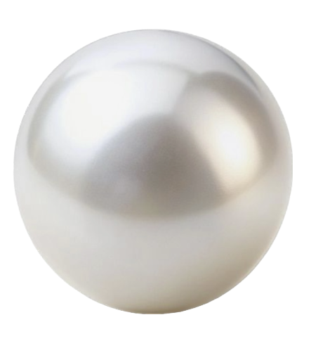 Mini white Pearl ball frame charm