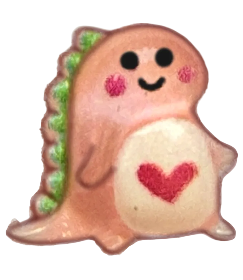 Pink Dinosaur 1 frame Charm
