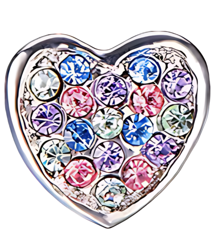 Colorful heart frame Charm