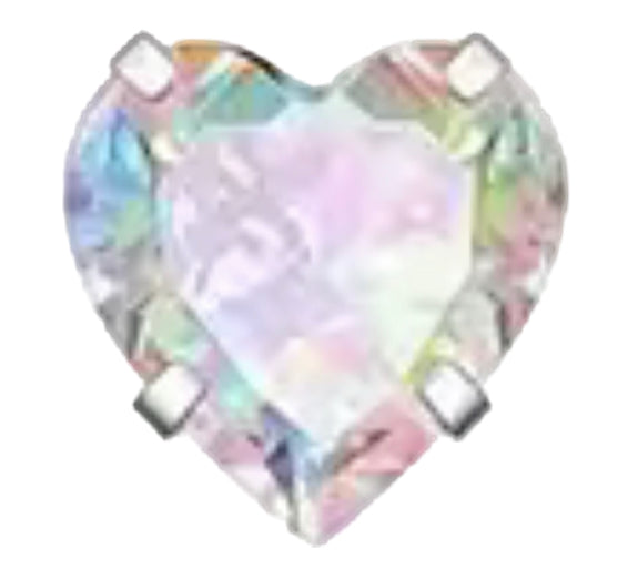 Crystal heart frame charm