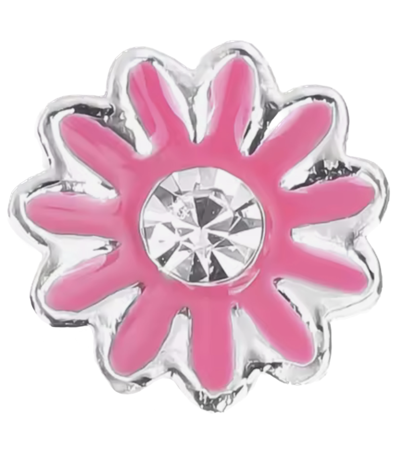 Pink Flower Frame charm