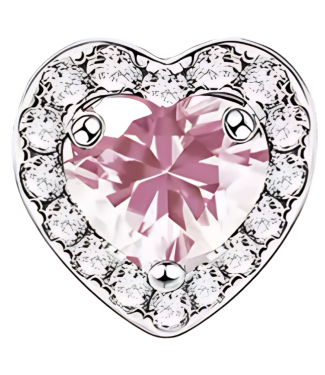 Crystal heart frame Charm