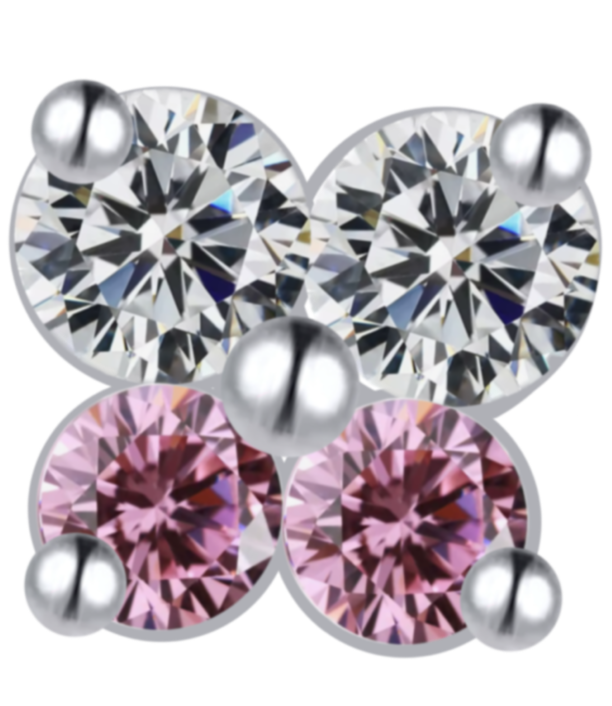 Tiny butterfly crystal frame charm