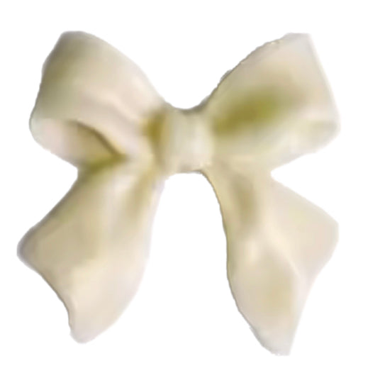Tiny butter yellow bow frame charm