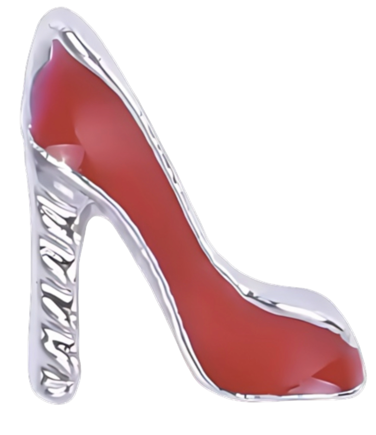 Red High Heel Frame Charm