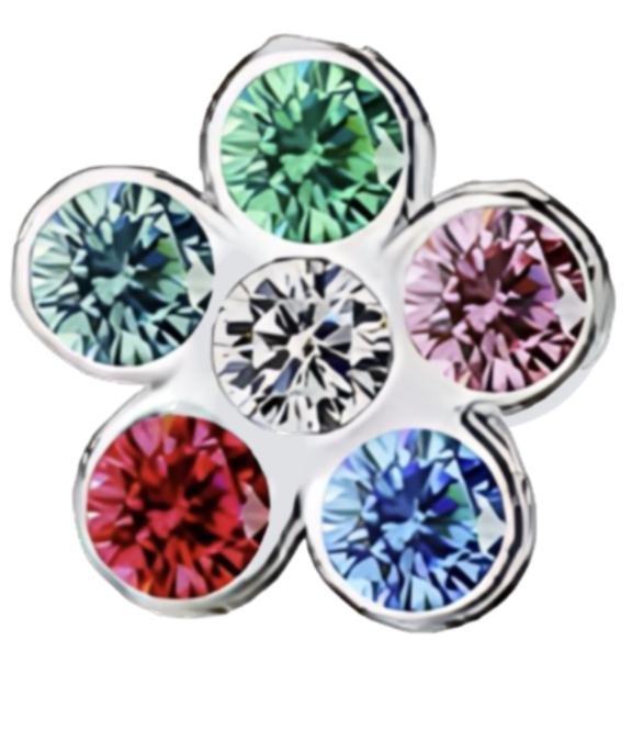 Mini flower frame charm