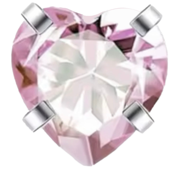 Pink Heart crystal frame charm