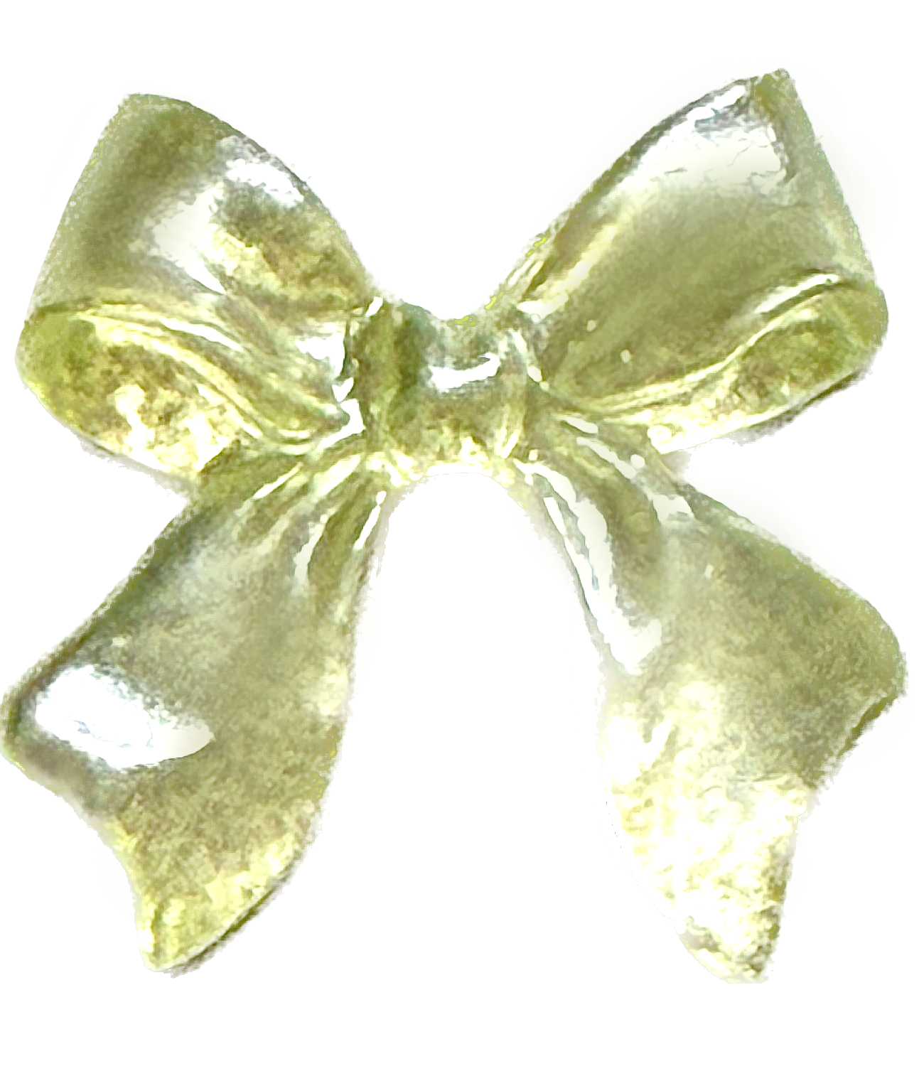 Yellow Iridescent Bow Frame Charm
