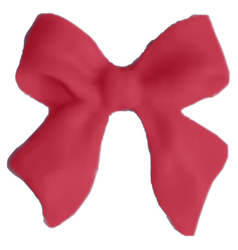 Tiny red bow frame charm