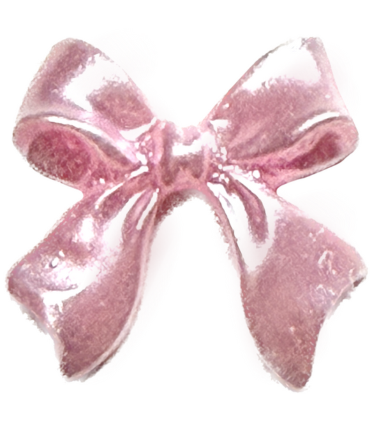 Pink Iridescent Bow Frame Charm