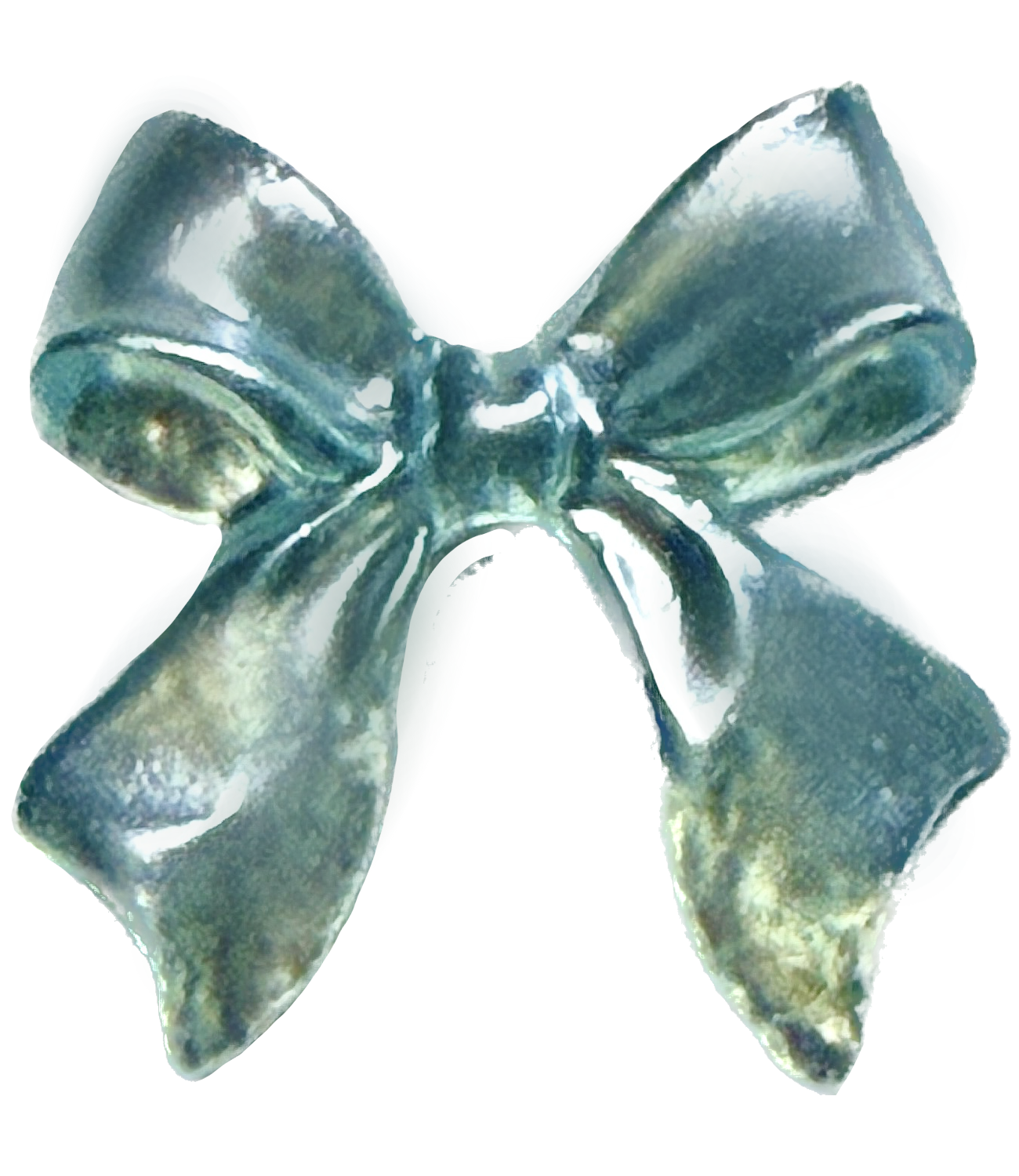 Blue Iridescent Bow Frame Charm
