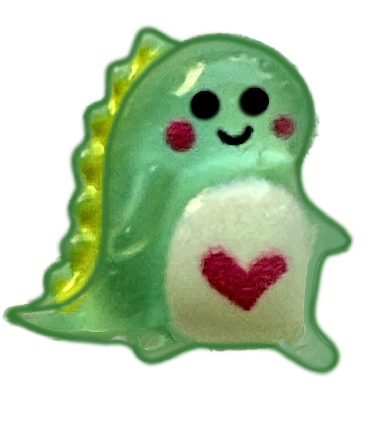 Green Dinosaur Frame Charm