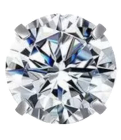 Mini White crystal frame charm