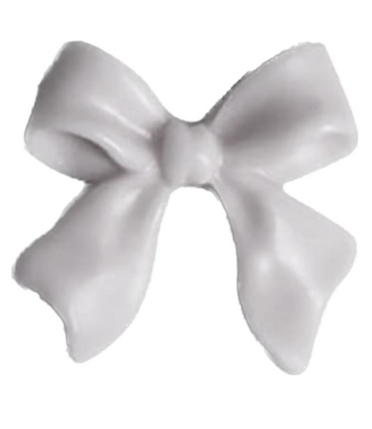 White bow frame charm