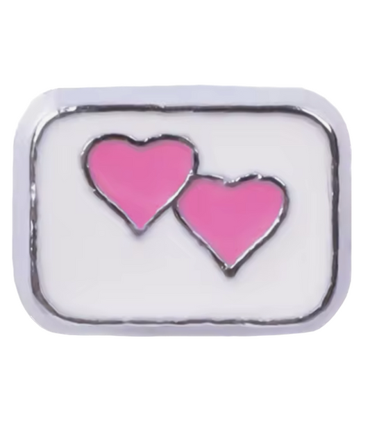 Two Hearts Frame Charms