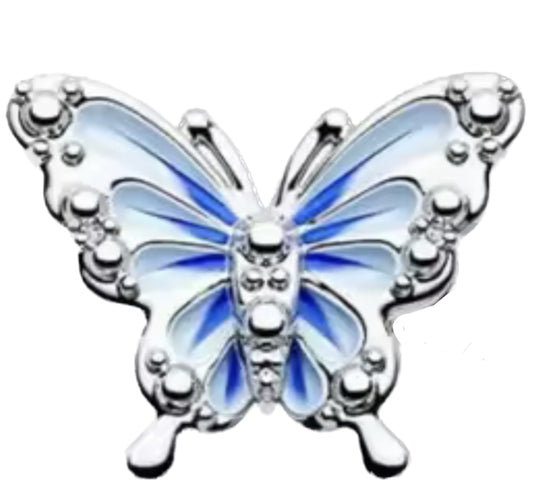 Blue butterfly frame charm