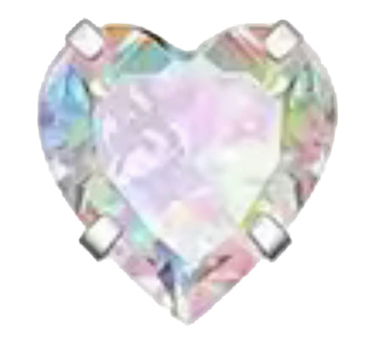 Crystal heart frame charm