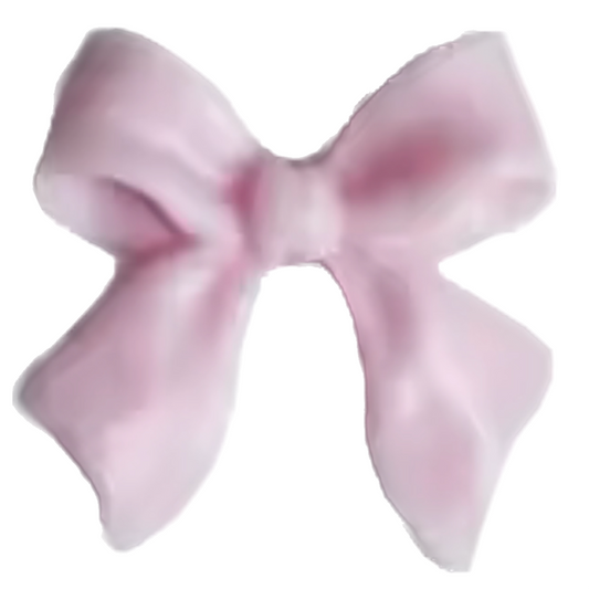 Pink bow frame charm