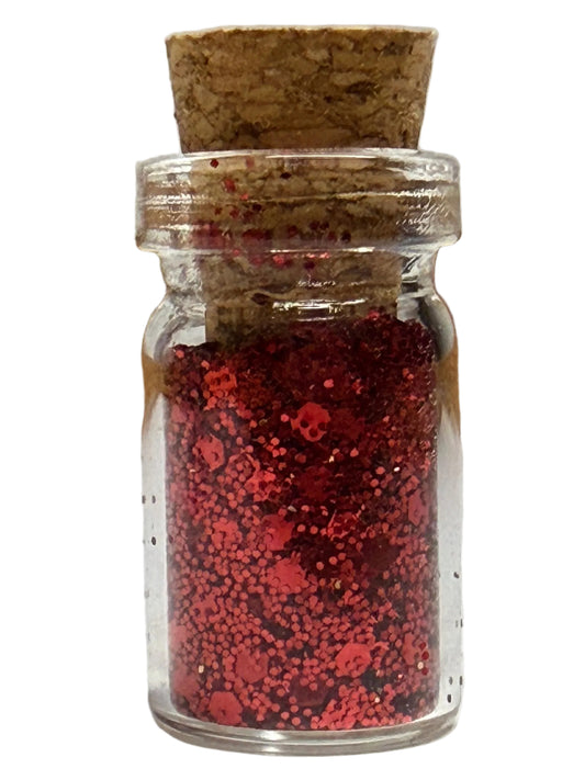 Tiny Red Glitter Bottle