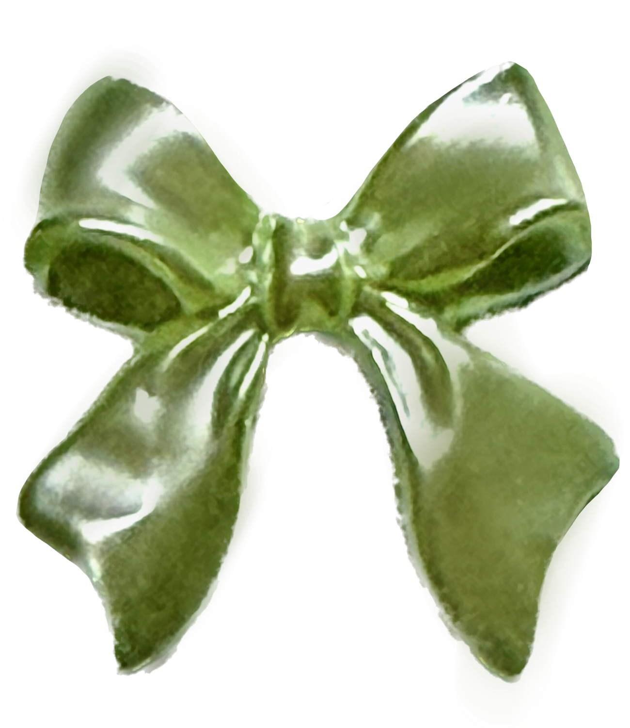 Green Iridescent Bow Frame Charm
