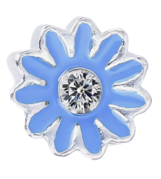 Blue Flower Frame Charm