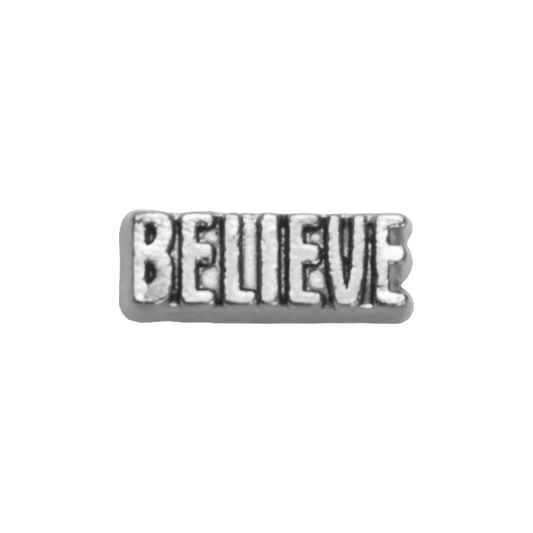 Believe frame charm