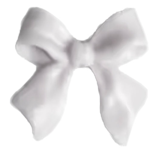 Tiny white bow frame charm