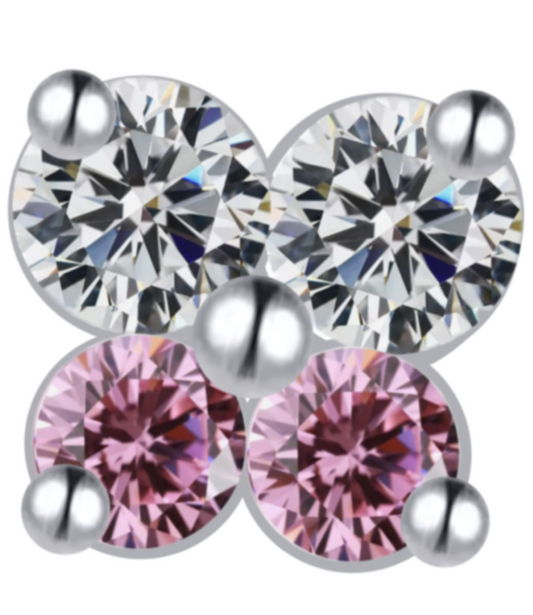 Tiny butterfly crystal frame charm