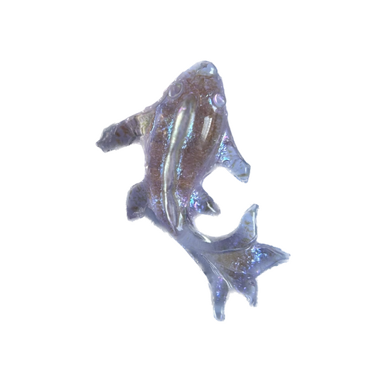 Pink clear fish frame charm
