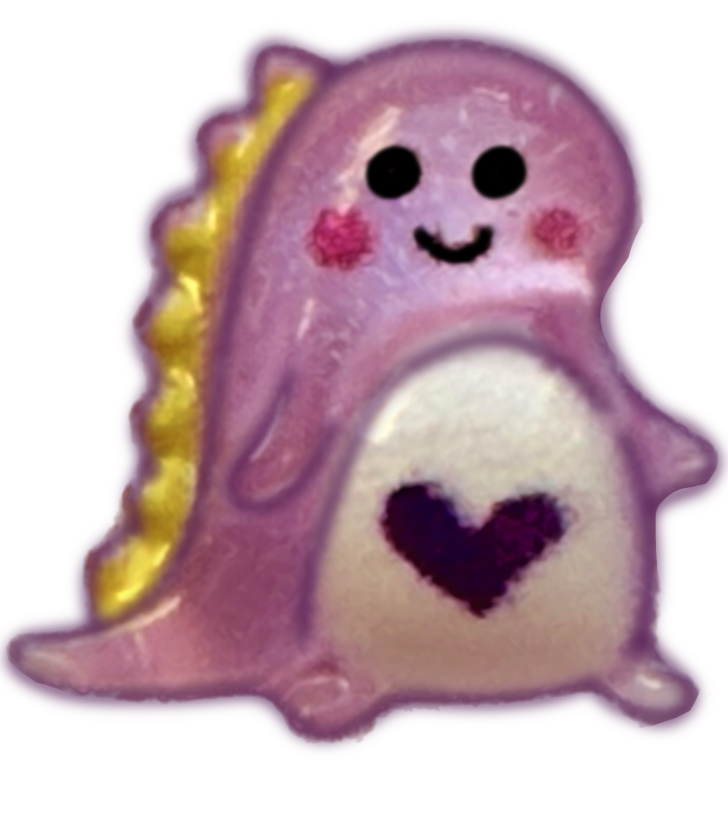 Purple Dinosaur Frame Charm