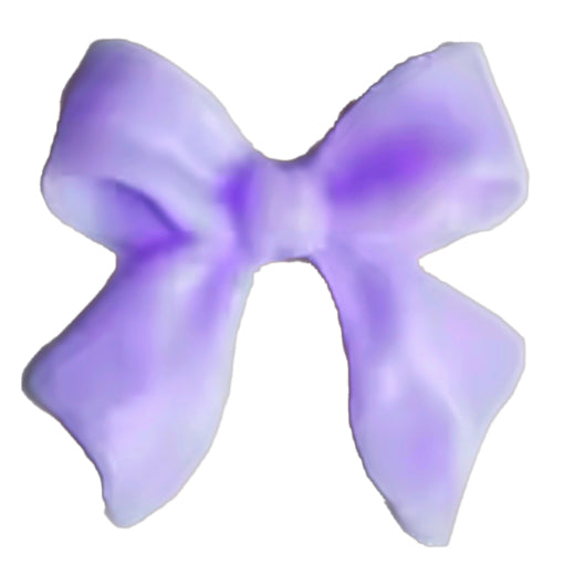 Tiny purple bow frame charm