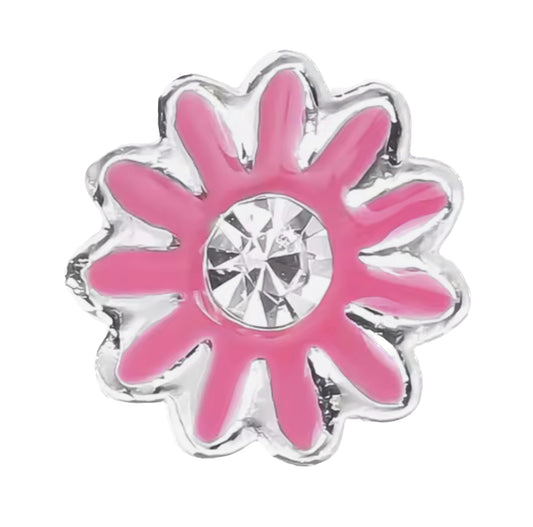 Pink Flower Inside charm