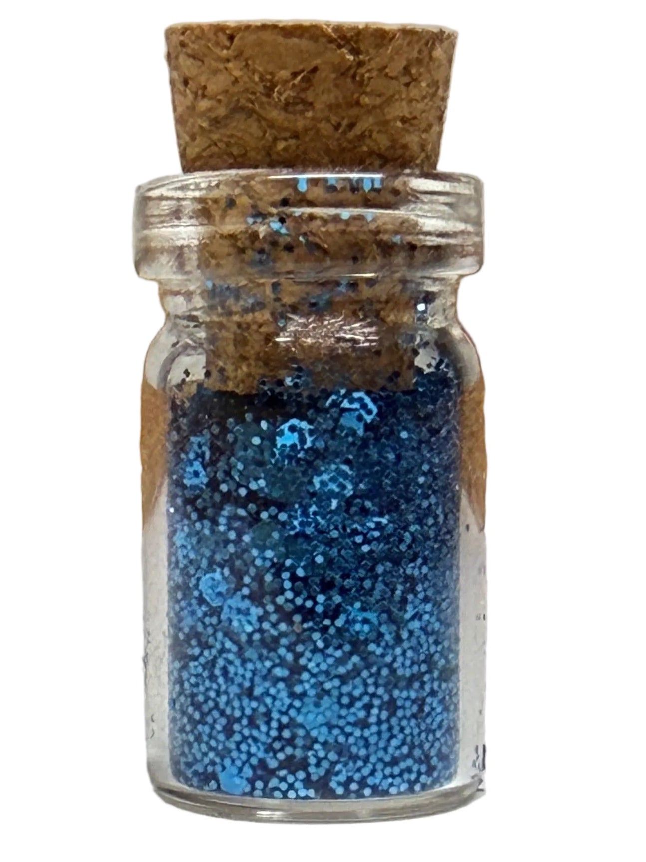 Tiny Blue Glitter Bottle