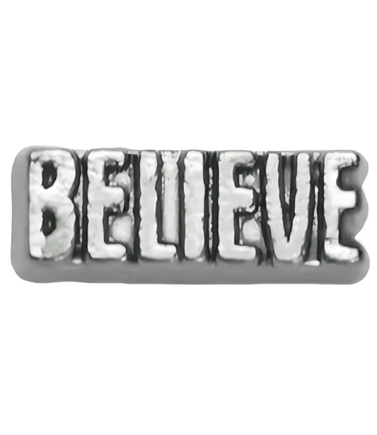Believe frame charm
