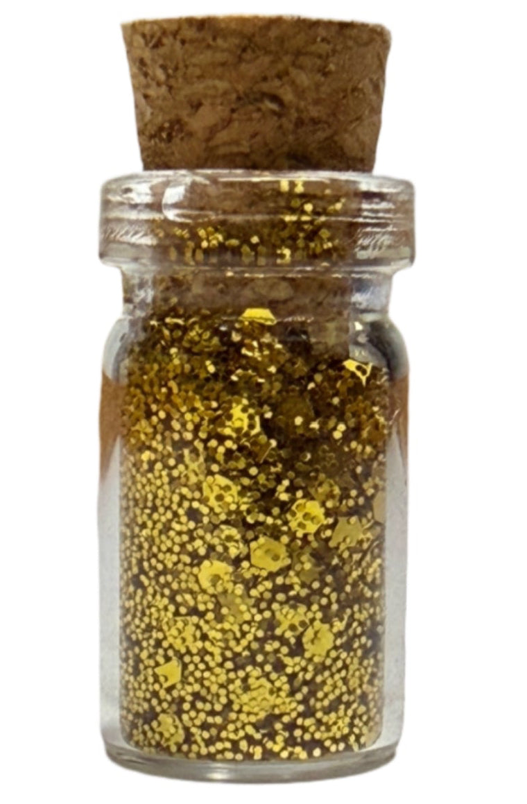 Tiny Gold Glitter Bottle