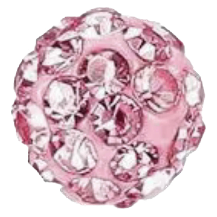 Mini pink gem ball frame charm
