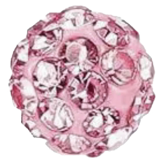 Mini pink gem ball frame charm