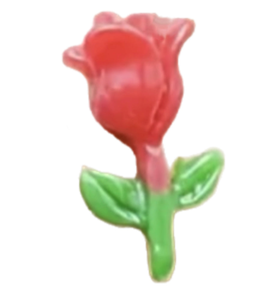 Red tulip frame charm