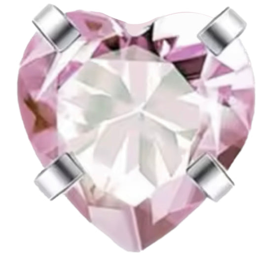 Pink Heart crystal frame charm
