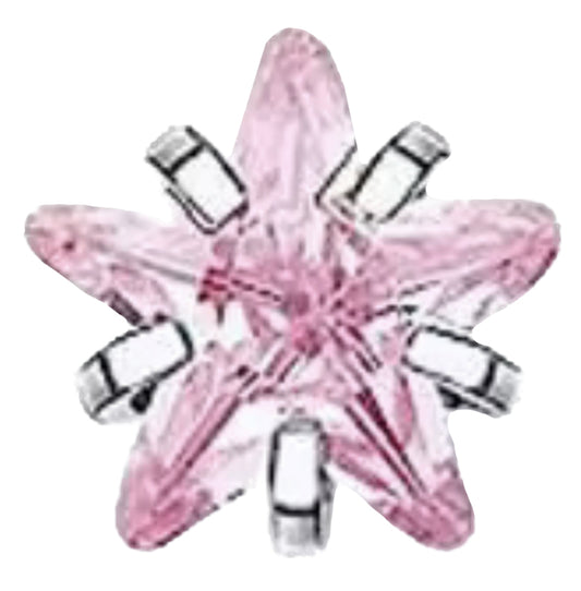 Pink crystal star frame charm